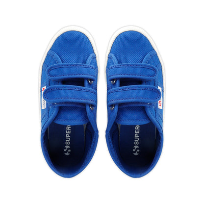 Royal Blue-Avorio - Lifestyle - Superga Childrens-Kids 2750 Easylite Touch Fastening Trainers