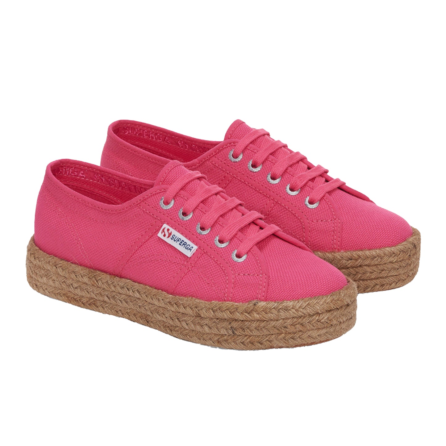 Fuchsia Pink - Back - Superga Womens-Ladies 2730 Cotrope Trainers
