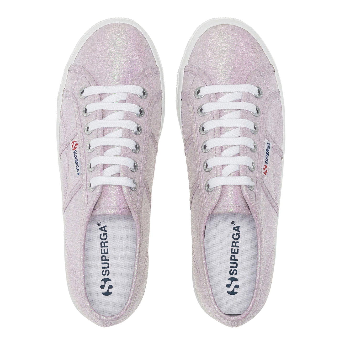 Pastel Lilac-Iridescent - Lifestyle - Superga Womens-Ladies 2790 Lamew Lace Up Trainers