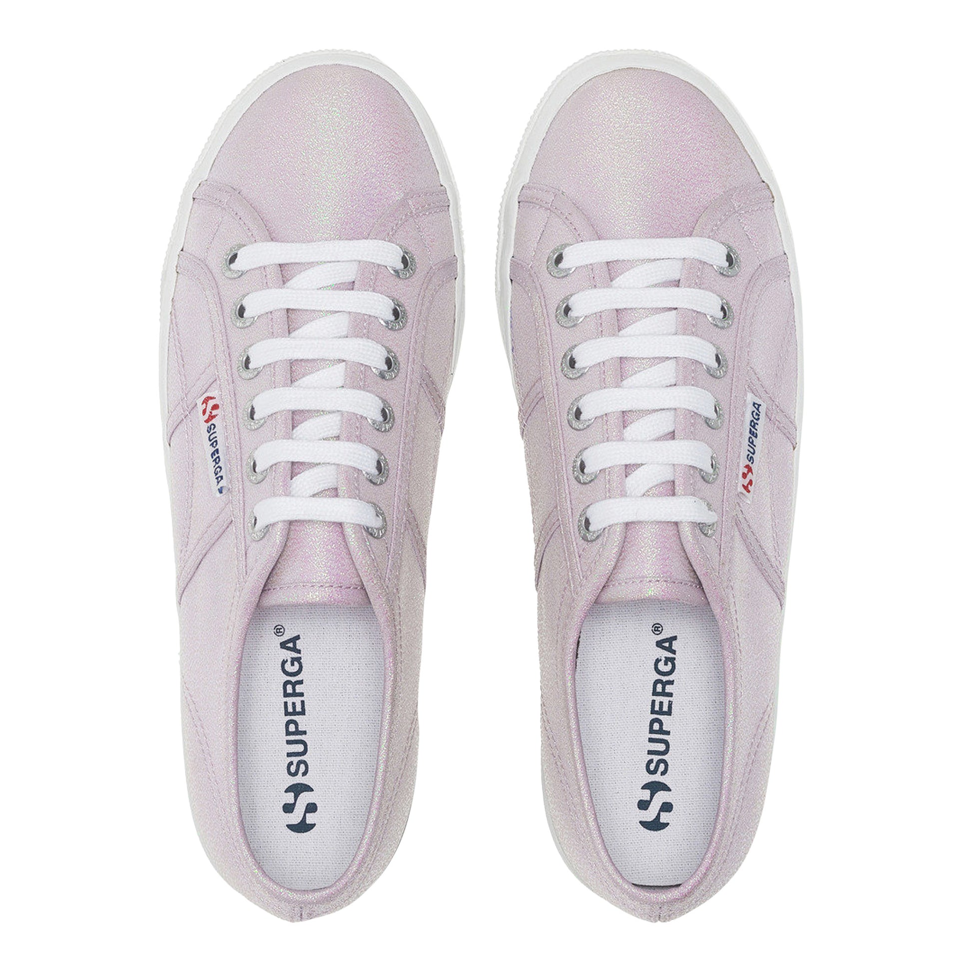 Pastel Lilac-Iridescent - Lifestyle - Superga Womens-Ladies 2790 Lamew Lace Up Trainers