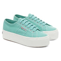 Green Water-Avorio - Front - Superga Womens-Ladies 2790 Linea Up Down Trainers