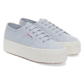 Grey Lilla-Avorio - Front - Superga Womens-Ladies 2790 Linea Up Down Trainers