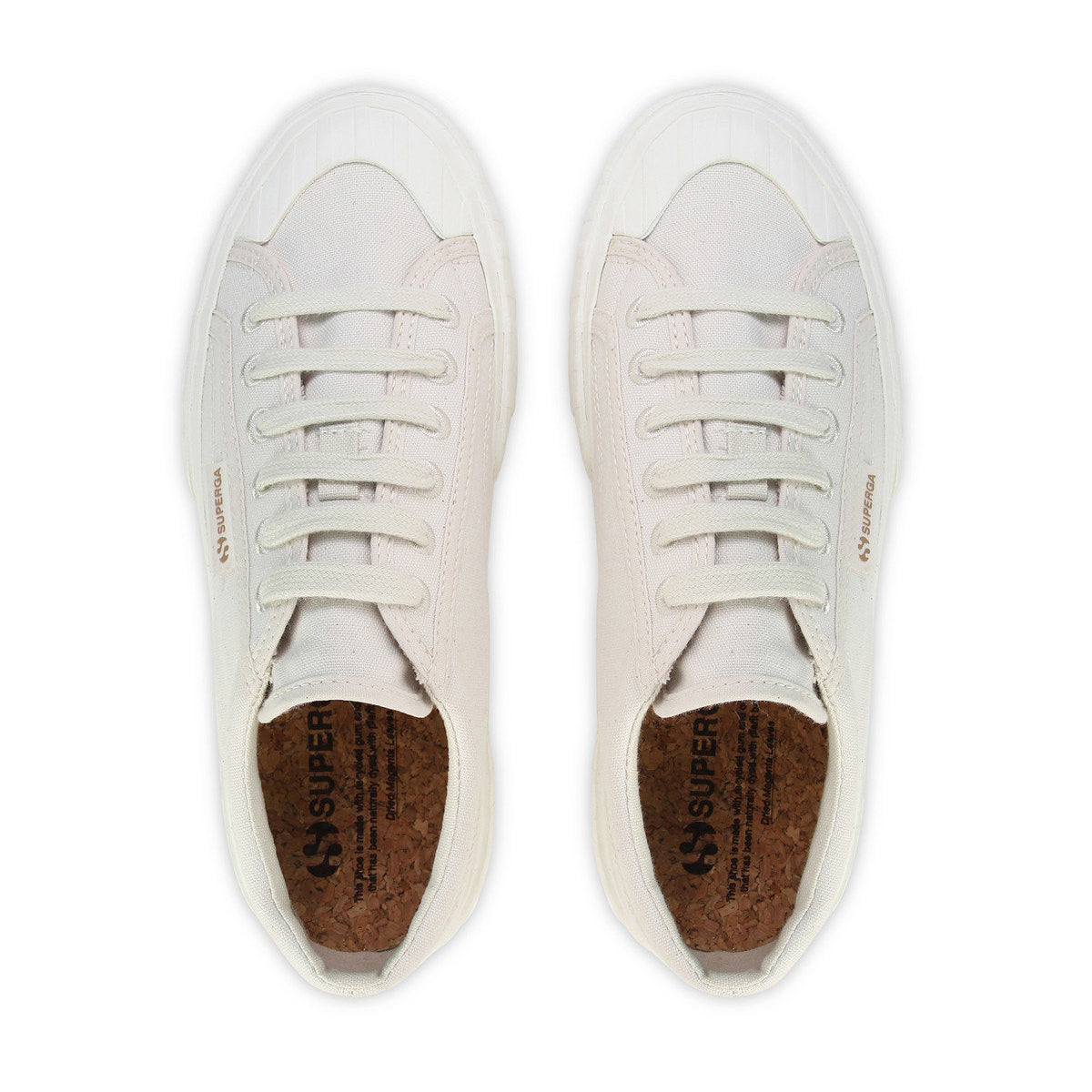Dried Magenta Leaves - Lifestyle - Superga Womens-Ladies 2631 Striped Organic Cotton Platform Trainers