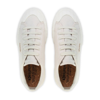 Dried Magenta Leaves - Lifestyle - Superga Womens-Ladies 2631 Striped Organic Cotton Platform Trainers