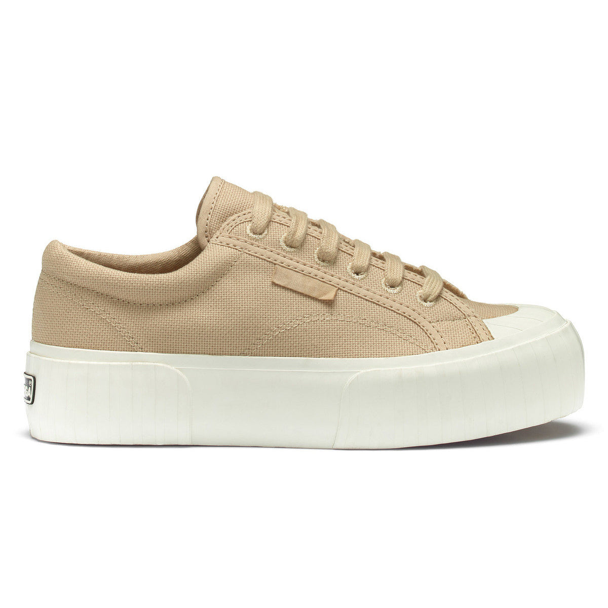 Magenta Terminalia - Side - Superga Womens-Ladies 2631 Striped Organic Cotton Platform Trainers