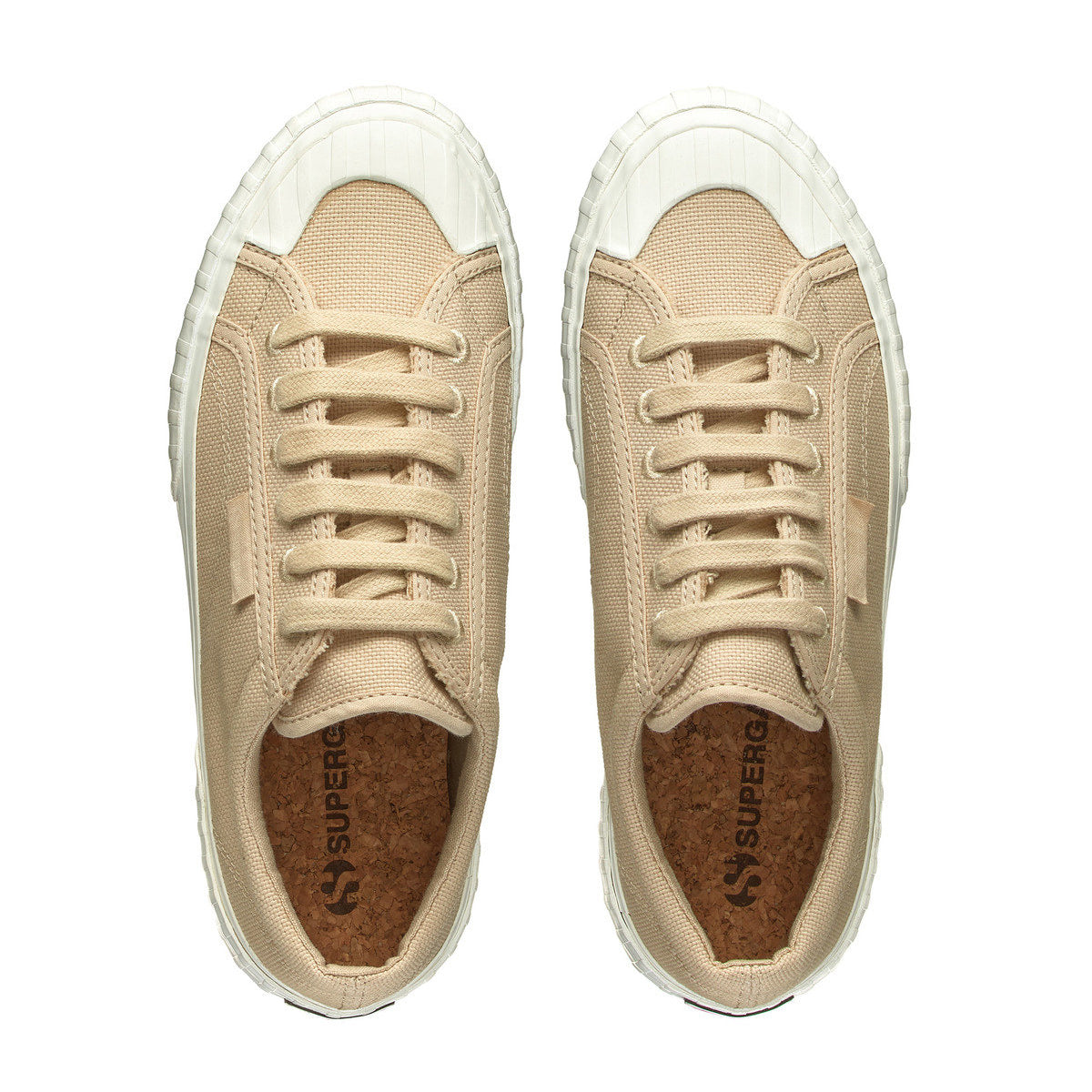 Magenta Terminalia - Lifestyle - Superga Womens-Ladies 2631 Striped Organic Cotton Platform Trainers