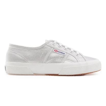 Silver - Front - Superga Womens-Ladies 2750 Microlamew Matte Trainers