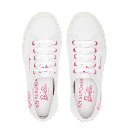White-Pink - Lifestyle - Superga Womens-Ladies 2750 Barbie Terrycloth Trainers