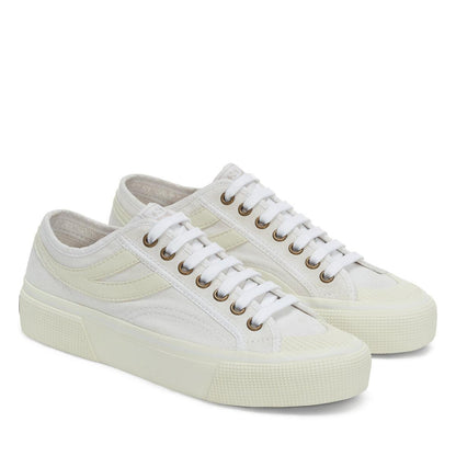 White-White Avorio - Front - Superga Mens 2750 Panatta 3.0 Trainers