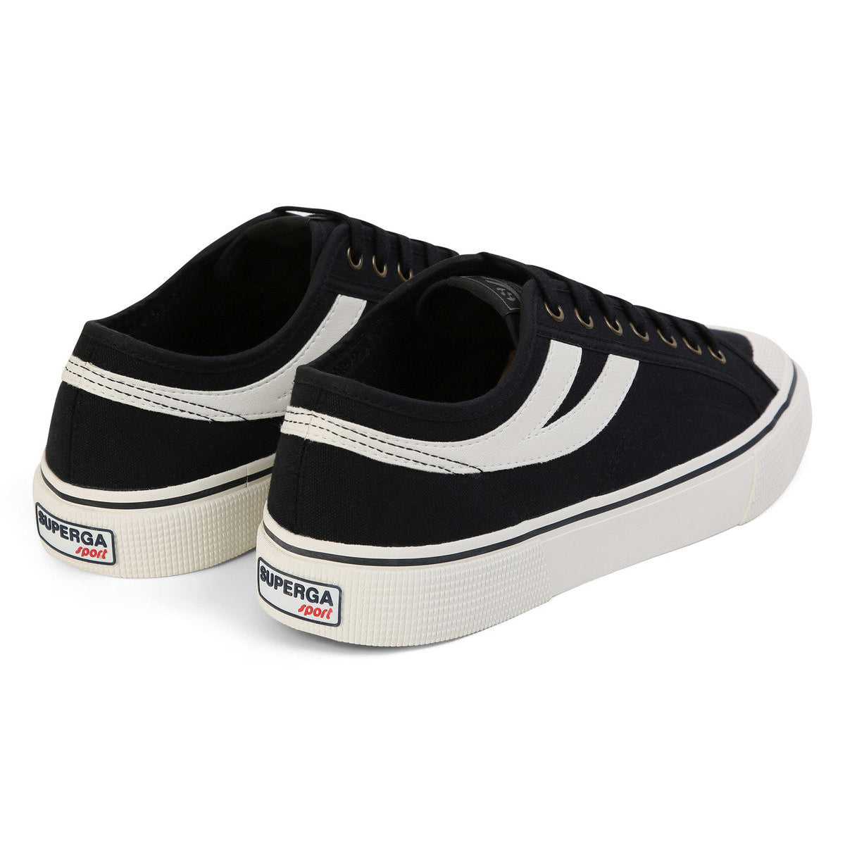 Black-White Avorio - Back - Superga Mens 2750 Panatta 3.0 Trainers