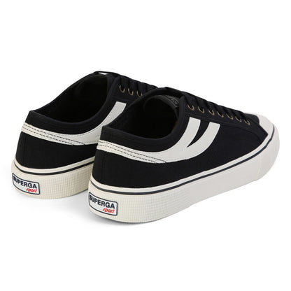 Black-White Avorio - Back - Superga Mens 2750 Panatta 3.0 Trainers