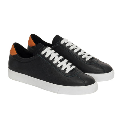Black-Orange - Back - Superga Unisex Adult 2843 Club S Leather Trainers