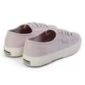 Pink Magenta Leaves - Back - Superga Womens-Ladies Leaves Natural Dyed Embroidered Trainers