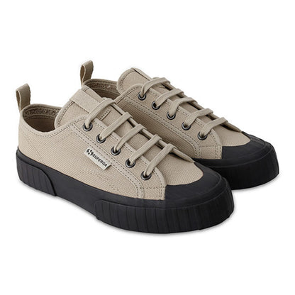 Fossil Grey-Bristol Black - Front - Superga Unisex Adult 2630 Stripe Trainers