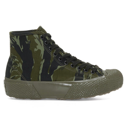 Camo Green-Black - Side - Superga Unisex Adult 2435 Tiger Stripe High Tops