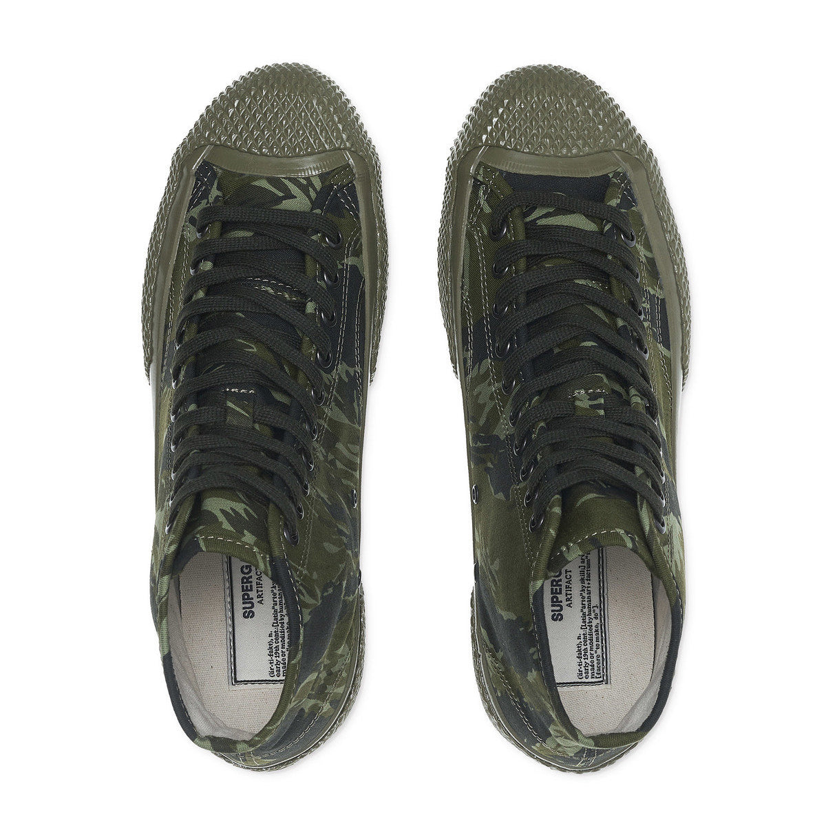 Camo Green-Black - Lifestyle - Superga Unisex Adult 2435 Tiger Stripe High Tops