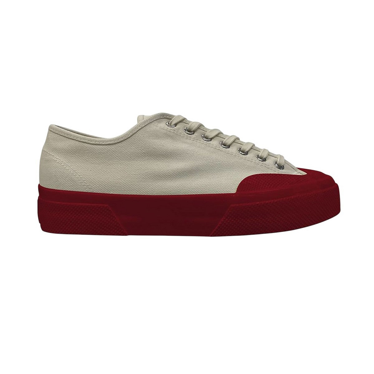 Off White-Red - Front - Superga Unisex Adult 2432 Collect Trainers