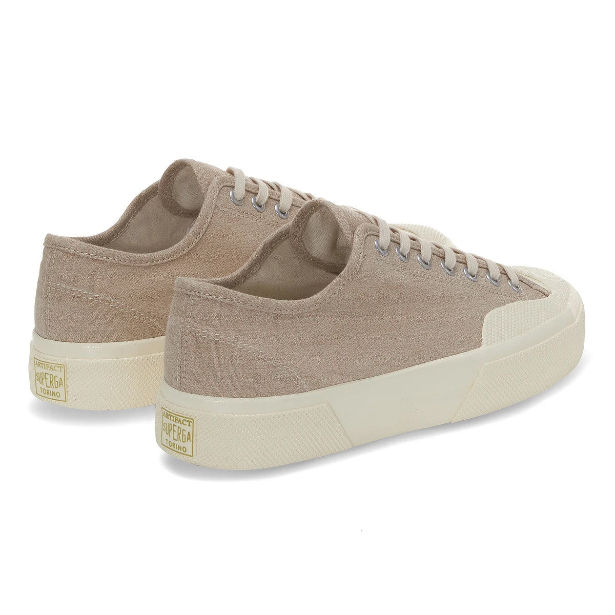 Light Yellow-Off White - Back - Superga Unisex Adult 2432 Csv Salt Pepper Trainers