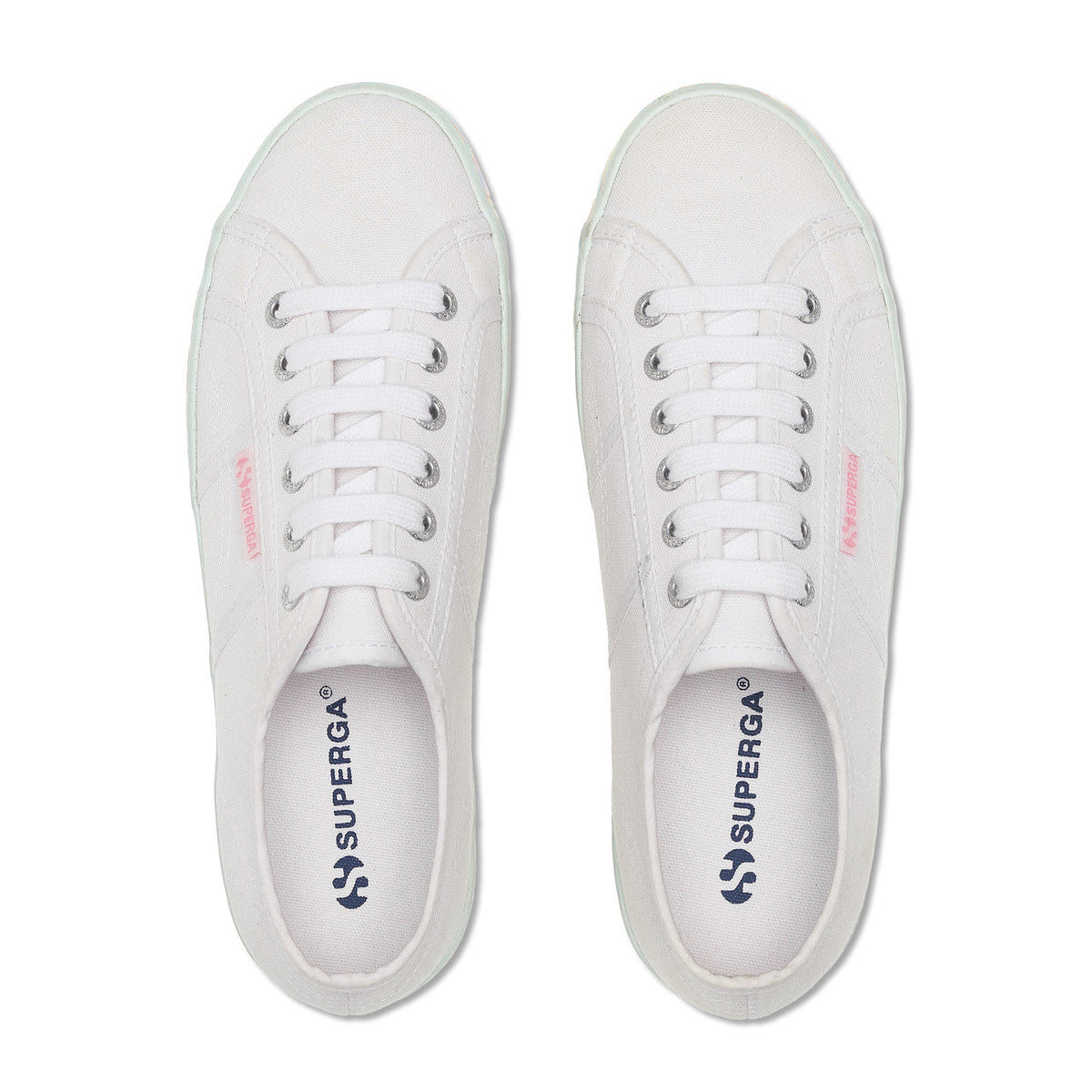 White-Multicoloured-Pastel - Lifestyle - Superga Womens-Ladies 2790 Liquified Trainers