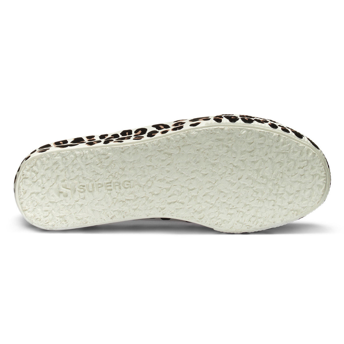 White Avorio-Light Beige - Pack Shot - Superga Womens-Ladies 2790 Leopard Print Trainers