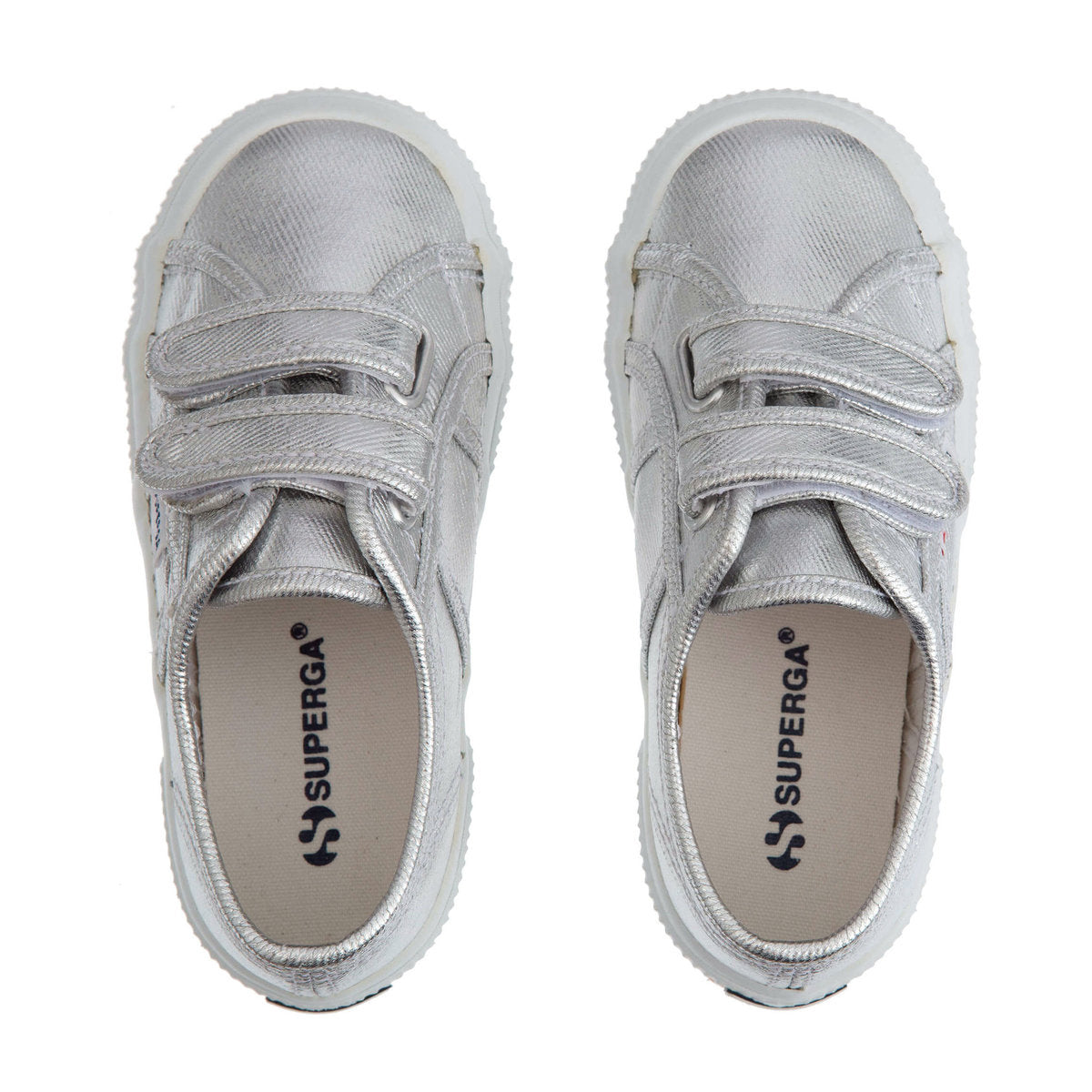 Grey Silver - Lifestyle - Superga Childrens-Kids 2750 Cotmetu Metal Effect Trainers