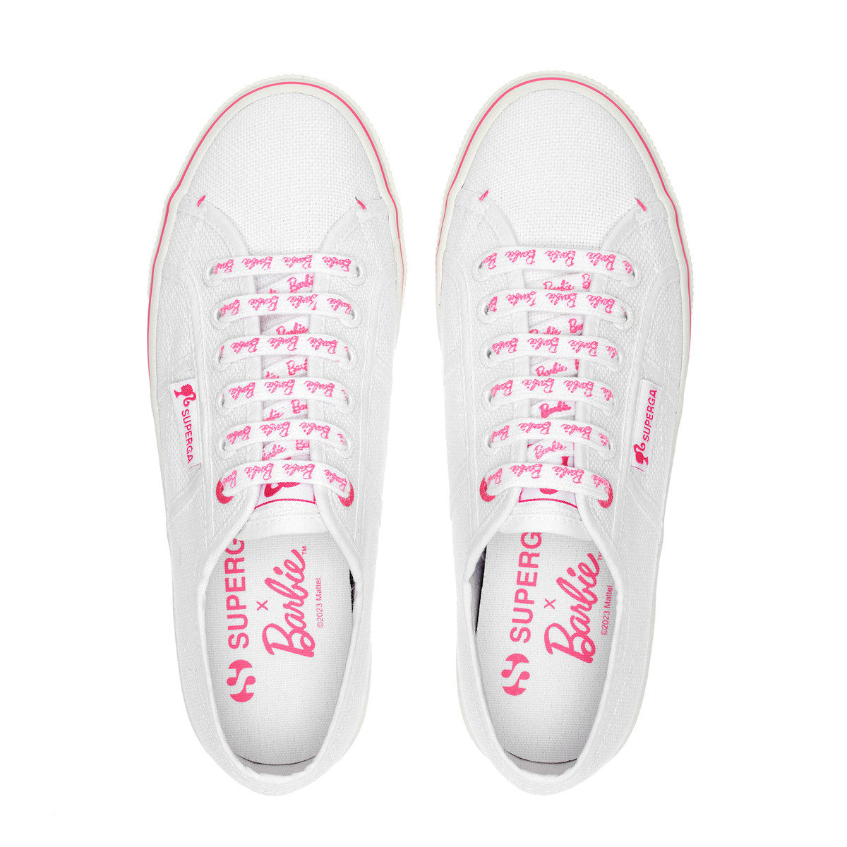 White-Pink - Lifestyle - Superga Womens-Ladies 2790 Classic Barbie Trainers