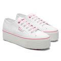 White-Pink - Front - Superga Womens-Ladies 2790 Classic Barbie Trainers