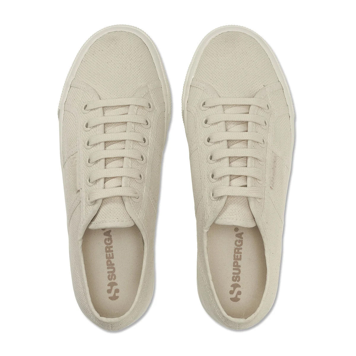 Total Beige Raw-Avorio - Lifestyle - Superga Womens-Ladies 2790 Shiny Gum Trainers
