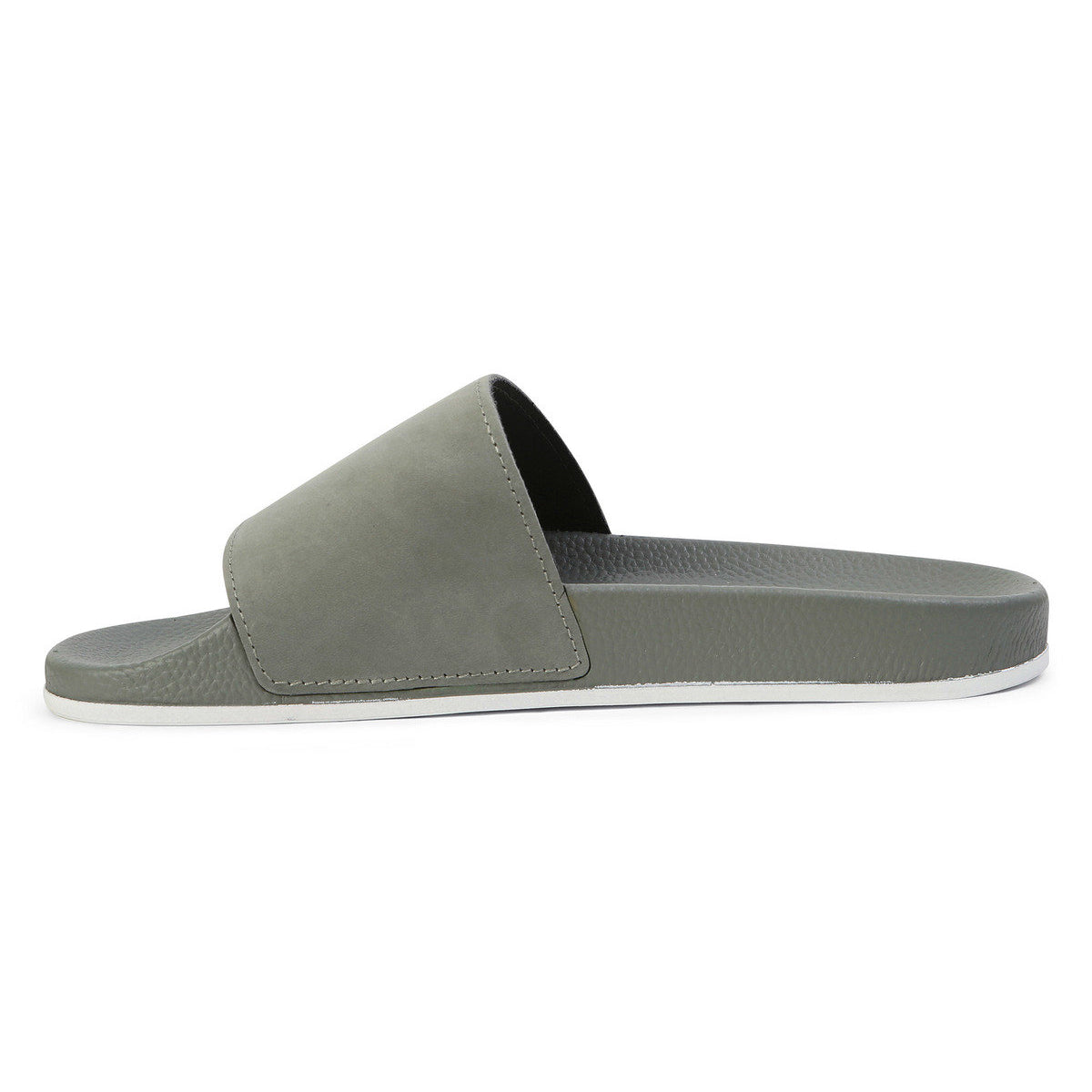 Safari Green-Beige Gesso - Back - Superga Womens-Ladies 1908 Butter Soft Leather Sliders