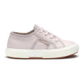 Pink Magenta Leaves - Side - Superga Childrens-Kids 2750 Organic Canvas Trainers