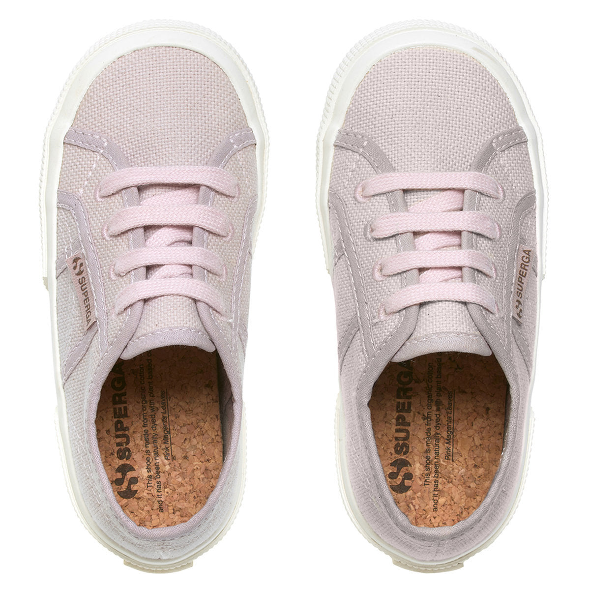 Pink Magenta Leaves - Lifestyle - Superga Childrens-Kids 2750 Organic Canvas Trainers