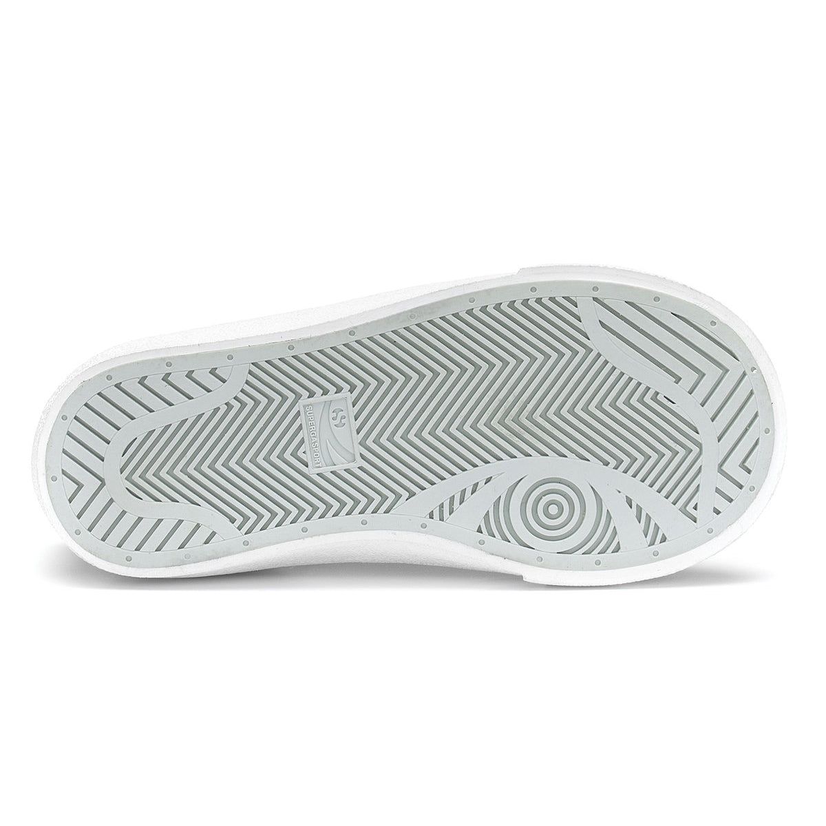 White-Green Iceberg - Lifestyle - Superga Childrens-Kids 2843 Club S Vegan Leather Trainers