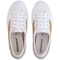 White - Lifestyle - Superga Womens-Ladies 2953 Cotu Cheetah Print Cowhide Leather Trainers