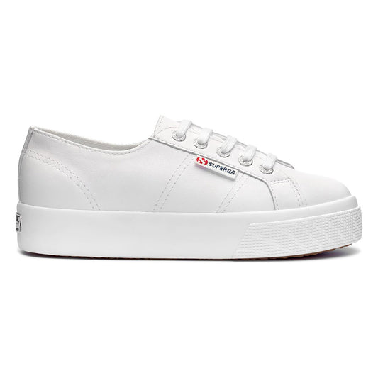 Optical White - Front - Superga Unisex Adult 2730 Nappa Leather Trainers