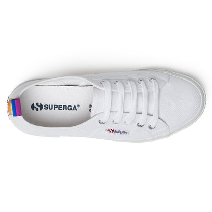 White-Multicoloured - Side - Superga Unisex Adult 2750 Pride Backstrap Trainers