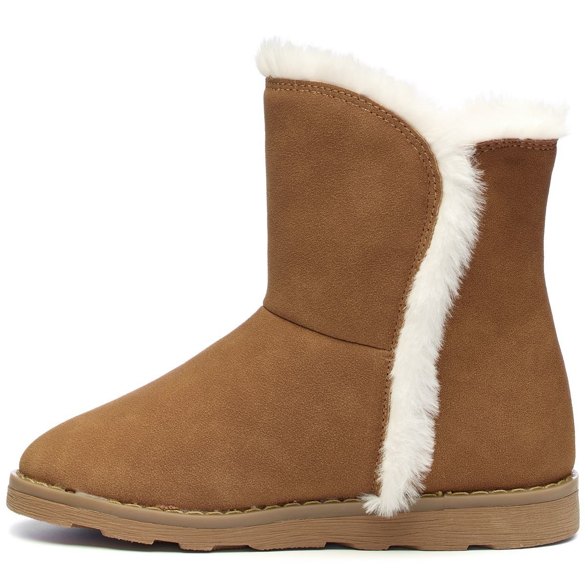Brown Bronze - Side - Superga Childrens-Kids 4033 Suede Ankle Boots