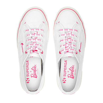 White-Pink - Lifestyle - Superga Womens-Ladies 2750 Classic Barbie Trainers