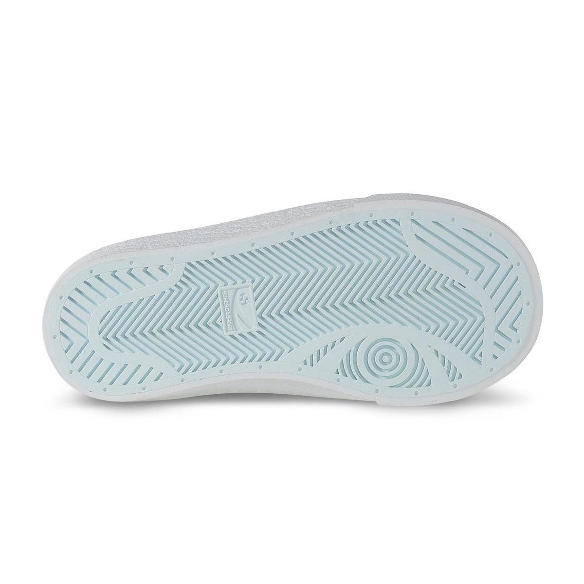 White-Azure Ice - Pack Shot - Superga Childrens-Kids 2843 Club S Vegan Leather Straps Trainers