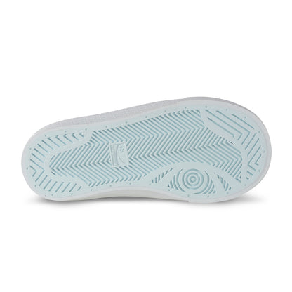 White-Azure Ice - Pack Shot - Superga Childrens-Kids 2843 Club S Vegan Leather Straps Trainers