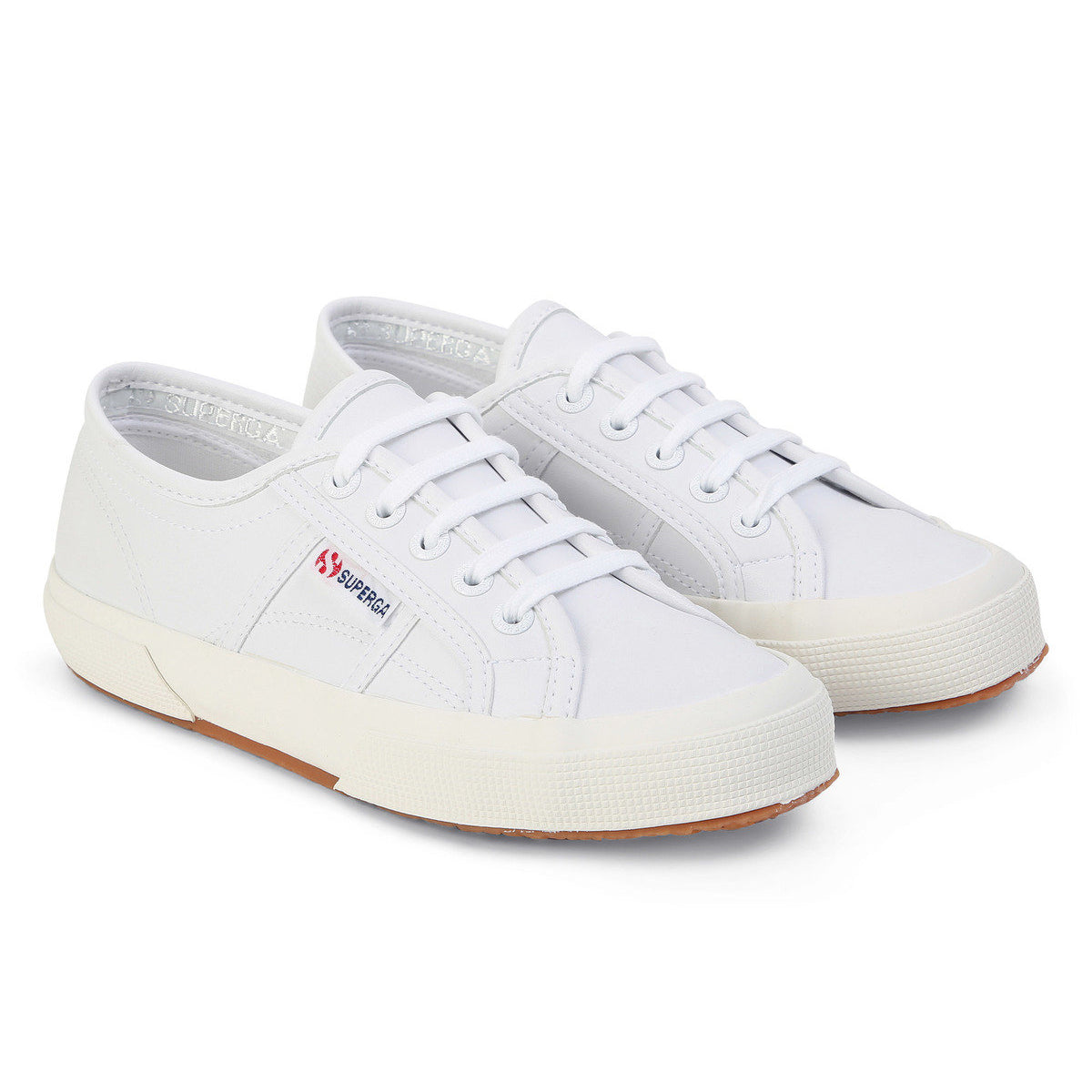 Optical White-Avorio - Front - Superga Unisex Adult 2750 Vegan Leather Trainers