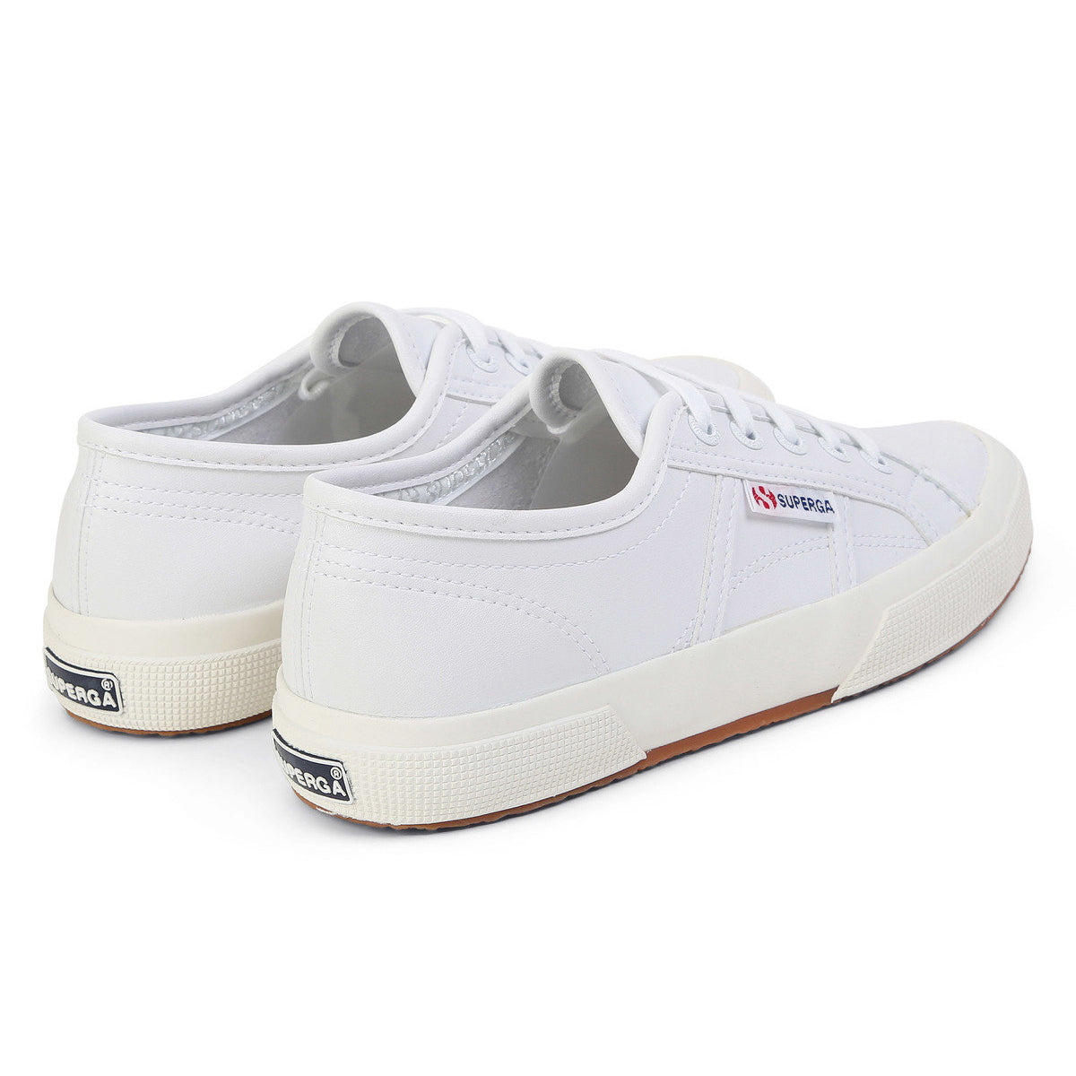 Optical White-Avorio - Back - Superga Unisex Adult 2750 Vegan Leather Trainers