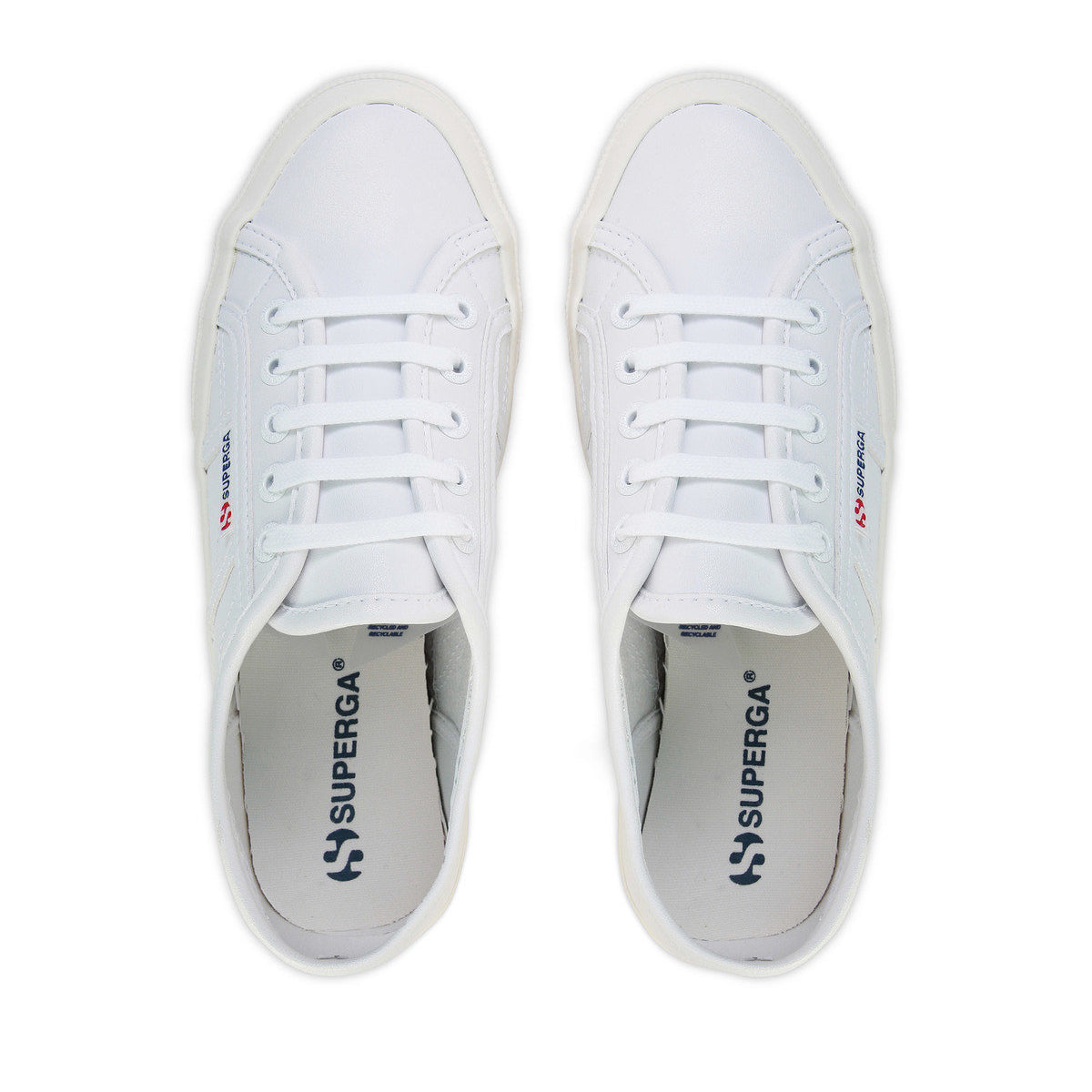 Optical White-Avorio - Side - Superga Unisex Adult 2750 Vegan Leather Trainers