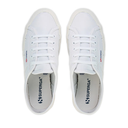 Optical White-Avorio - Side - Superga Unisex Adult 2750 Vegan Leather Trainers