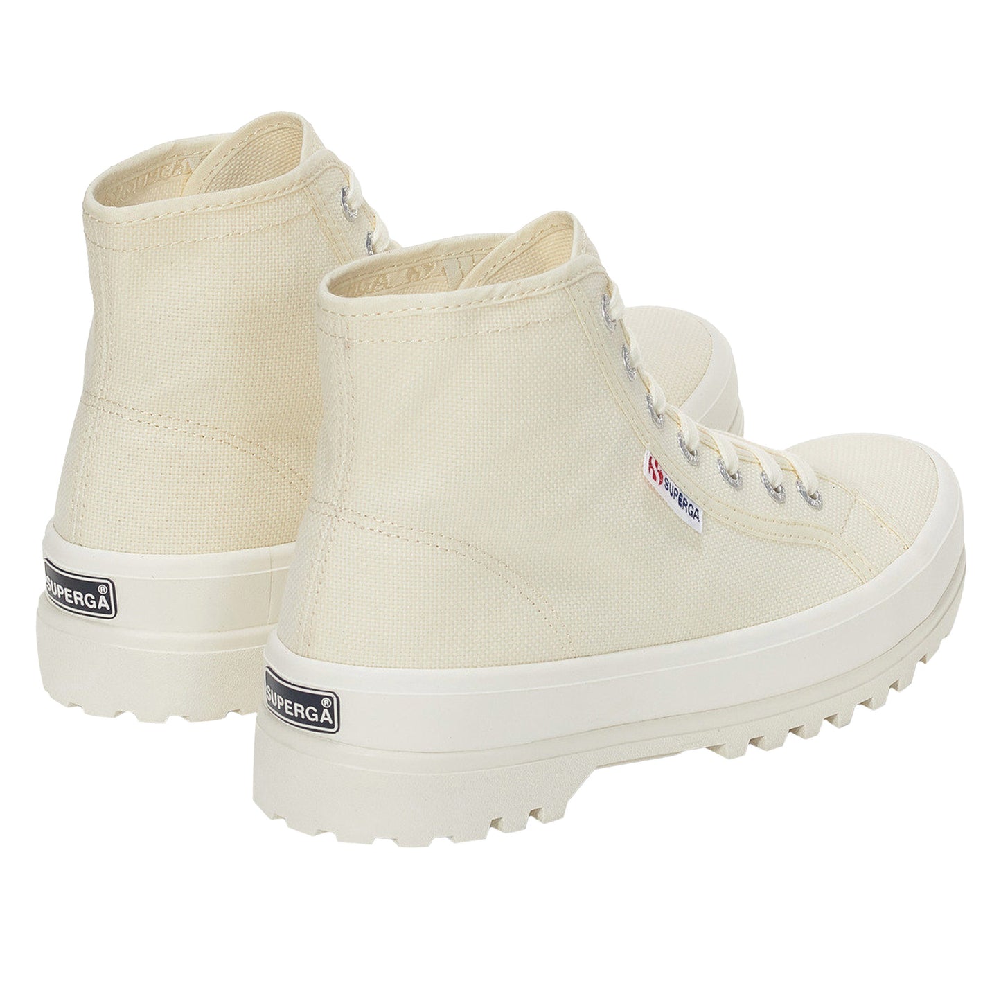 Natural Beige-Avorio - Side - Superga Womens-Ladies 2341 Cotu Alpina High Tops