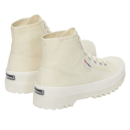 Natural Beige-Avorio - Side - Superga Womens-Ladies 2341 Cotu Alpina High Tops