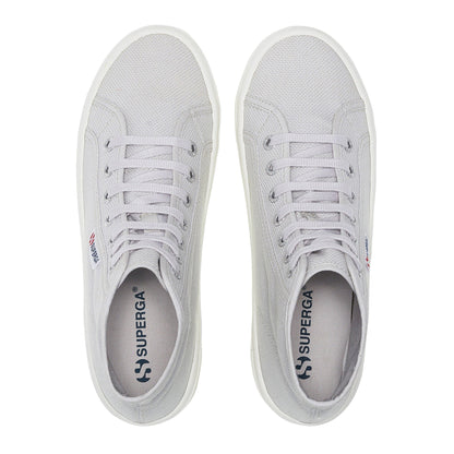 Grey Silver-Avorio - Lifestyle - Superga Womens-Ladies 2341 Cotu Alpina High Tops