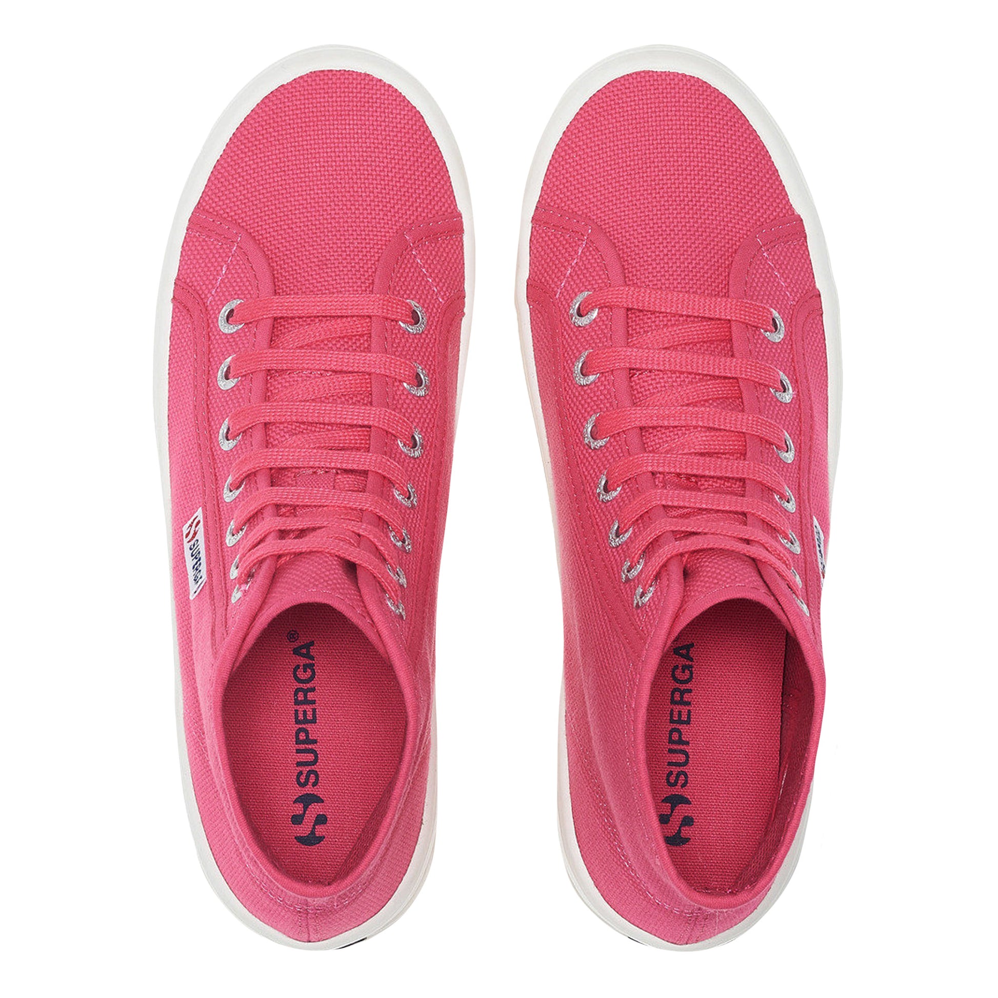 Fuchsia Pink-Avorio - Lifestyle - Superga Womens-Ladies 2341 Cotu Alpina High Tops