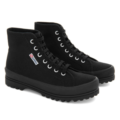 Black - Front - Superga Womens-Ladies 2341 Cotu Alpina High Tops