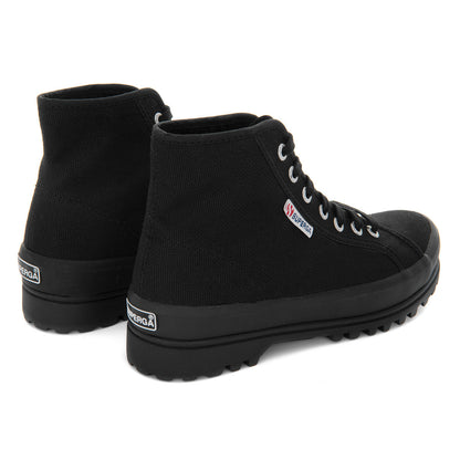 Black - Back - Superga Womens-Ladies 2341 Cotu Alpina High Tops
