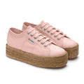 Pink Peach - Front - Superga Womens-Ladies 2790 Rope Trainers